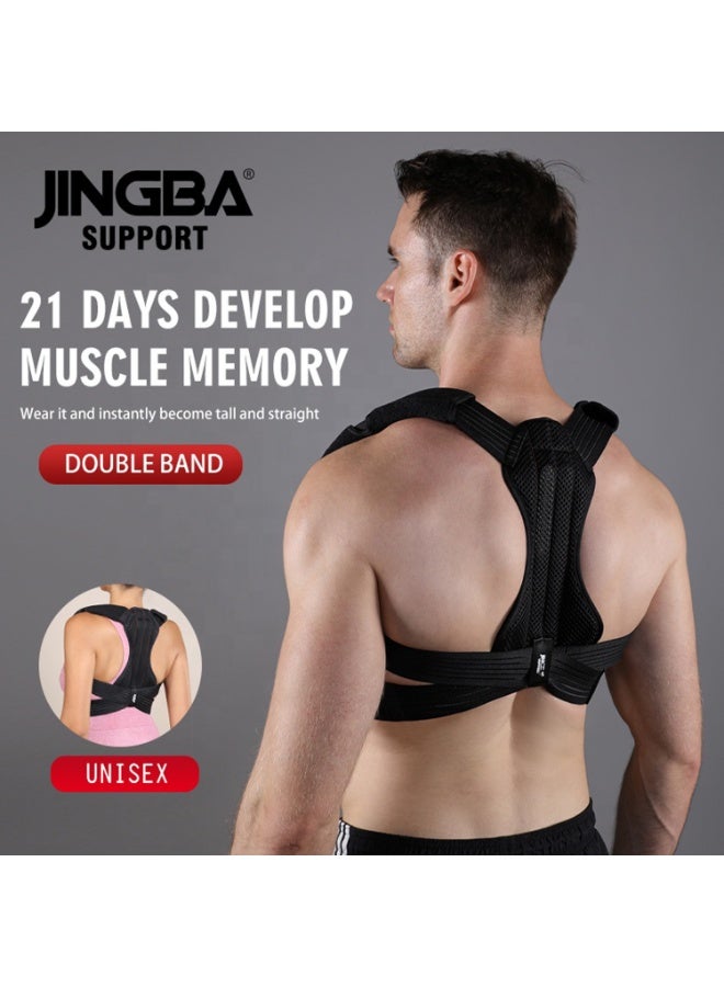 JINGBA SUPPORT Posture Corrector for Men & Women, Adjustable Back and Shoulder Brace, Spine Support, Breathable & Invisible Design (JB-2007) - Image 3